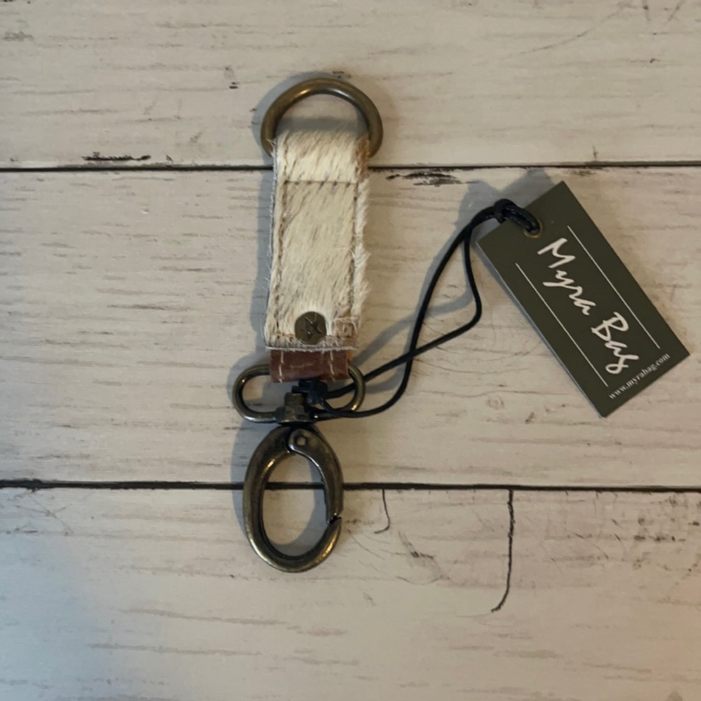NWT Leather Hair Key Fob
